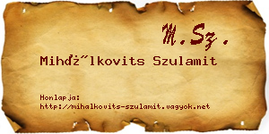 Mihálkovits Szulamit névjegykártya